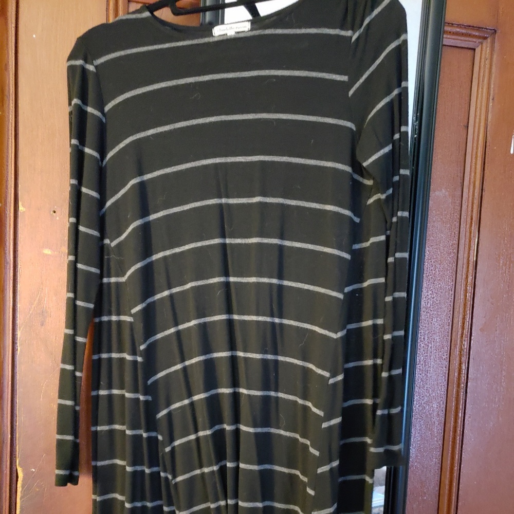 Striped skater dress